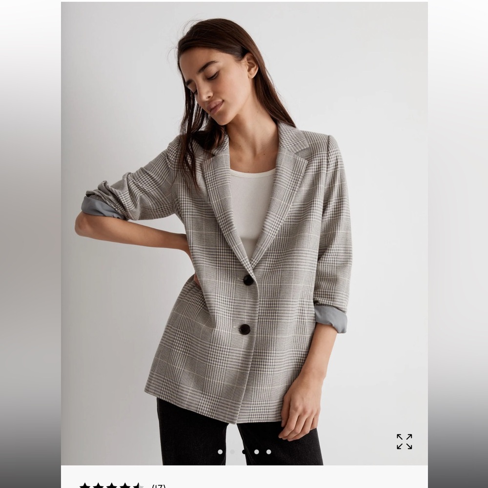 NWT Size S Madewell Dorset Blazer in Galloway Plaod